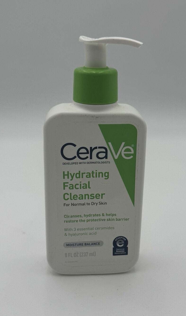 CeraVe Face Wash Hydrating Facial Cleanser for Normal to Dry Skin 8 oz.